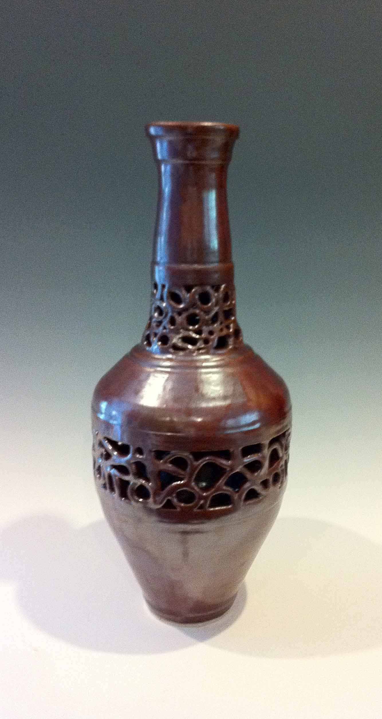 Stoneware Lace Vase (Med.)